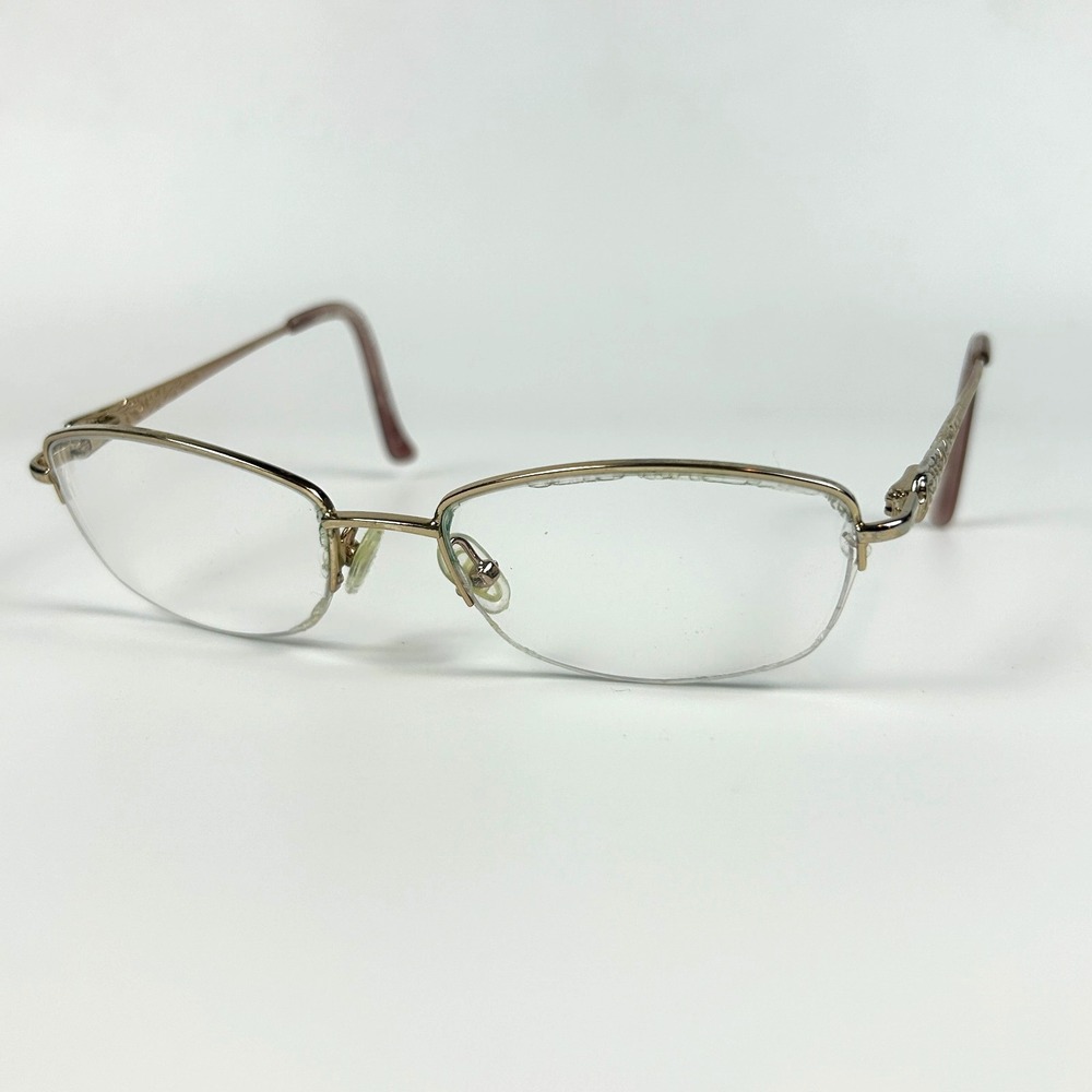 Tura R906 RGD Women's Eyeglasses Frame Rose Gold Metal Half Rim 52-17-135 mm